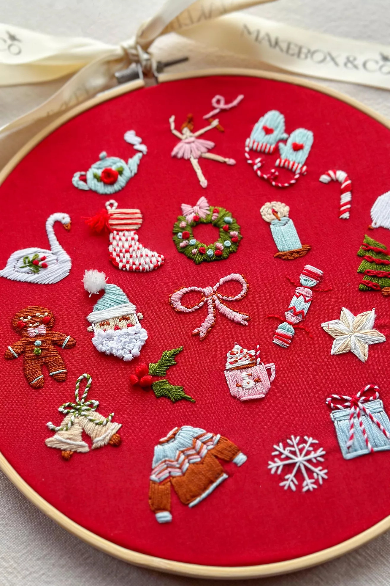 MakeBox & Co. Advent Stitches Embroidery Kit | Anthropologie (US)