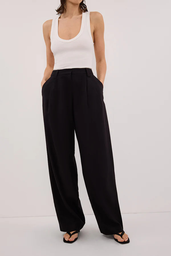 EDEN BLACK TAILORED PANT | DISSH