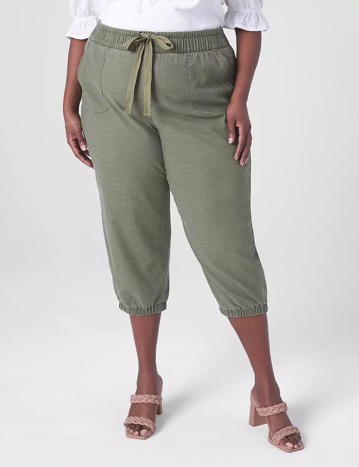 Pull-On Elastic Cuff Crop Pant | LaneBryant | Lane Bryant (US)