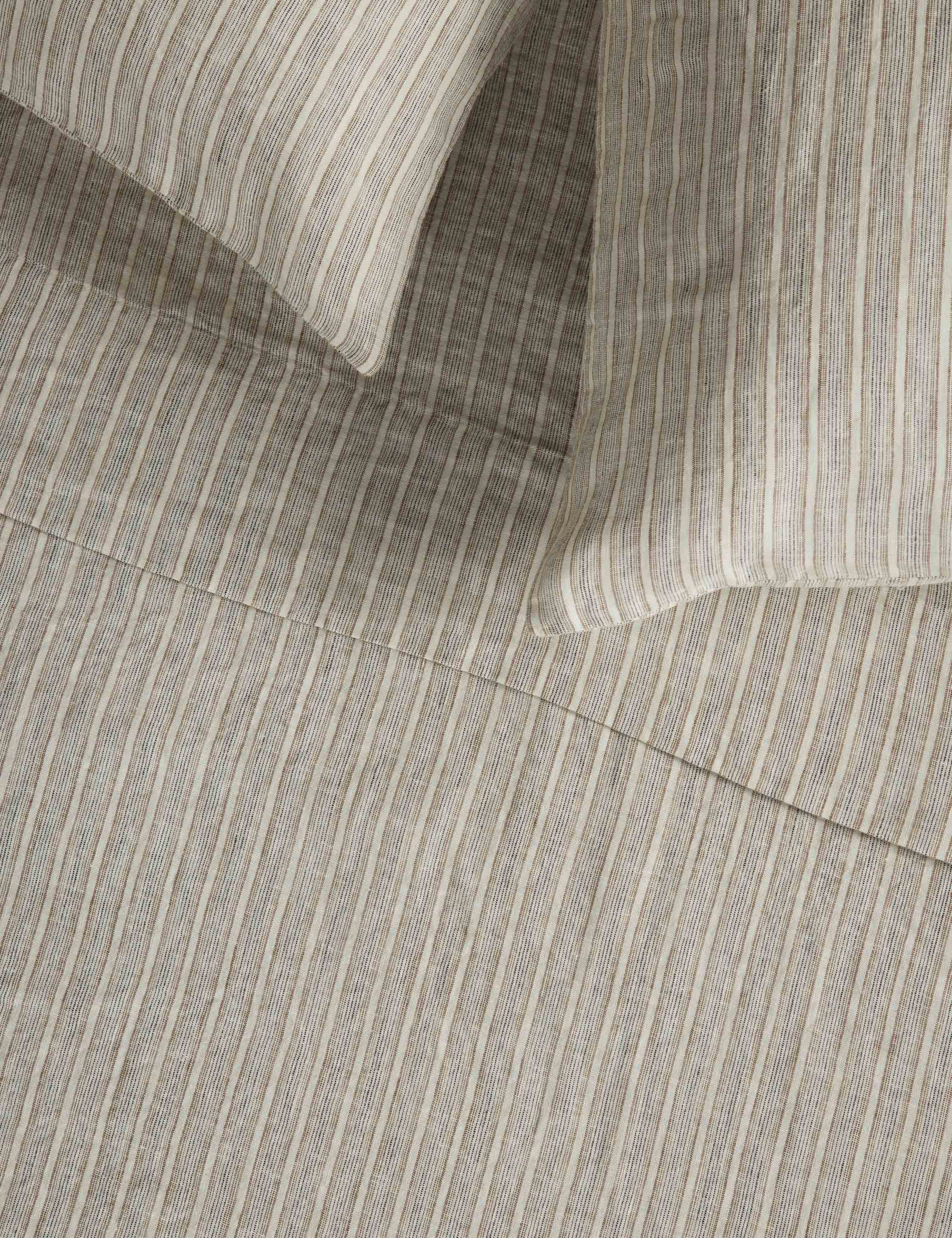 Eadlin Striped European Flax Linen® Sheet Set | Lulu and Georgia 