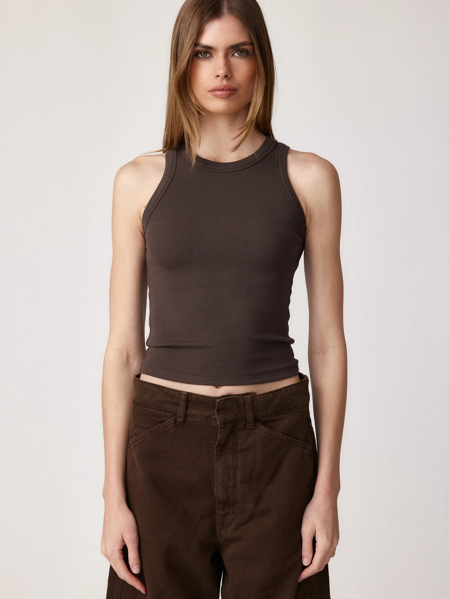 KELLY TANK / ESPRESSO | CLYQUE