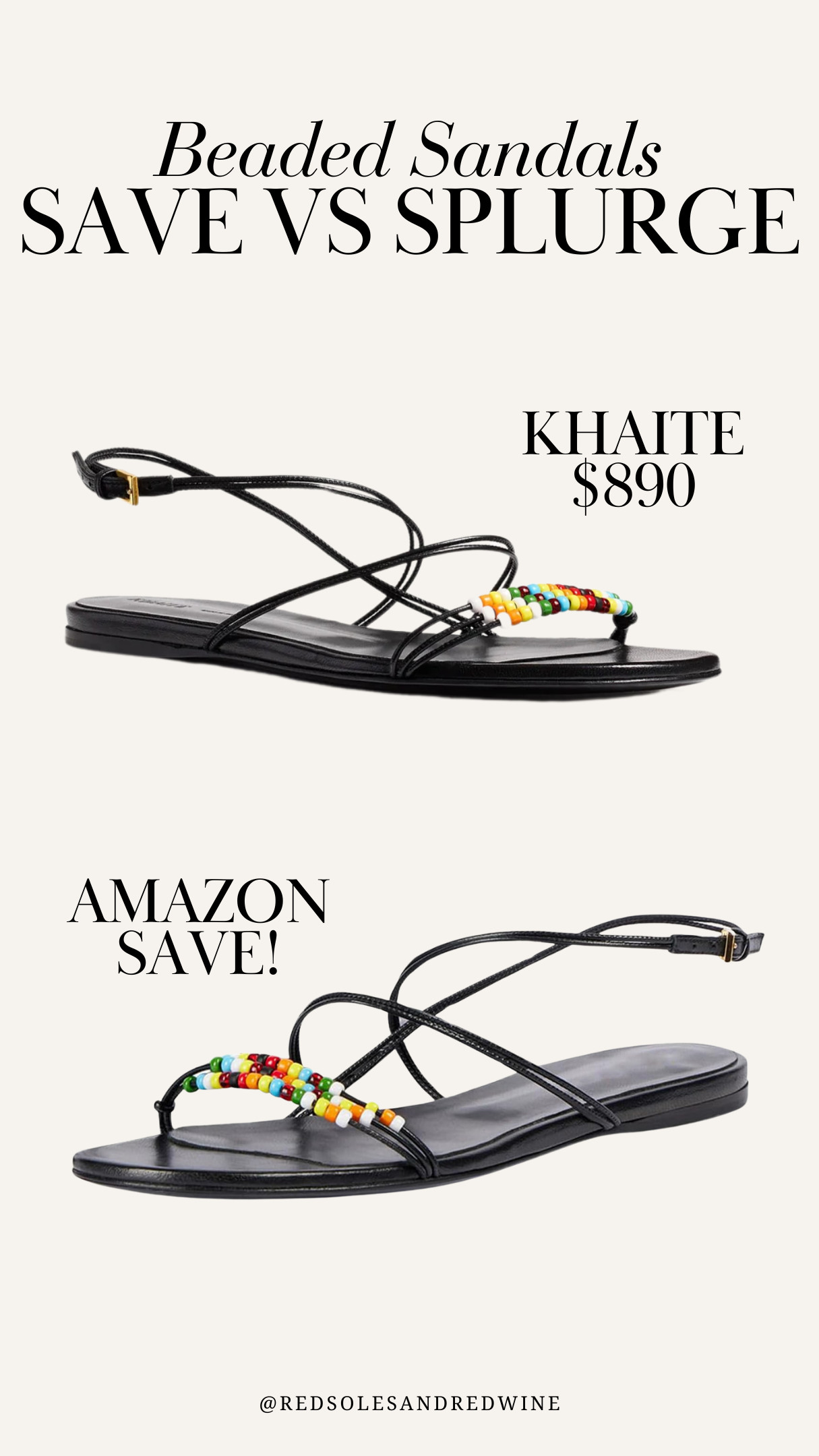 Save vs Splurge beaded sandals! Khaite sandals look for less, designer look for less, amazon finds, amazon shoes, amazon sandals, summer shoes 

 

#LTKFindsUnder50 #LTKShoeCrush