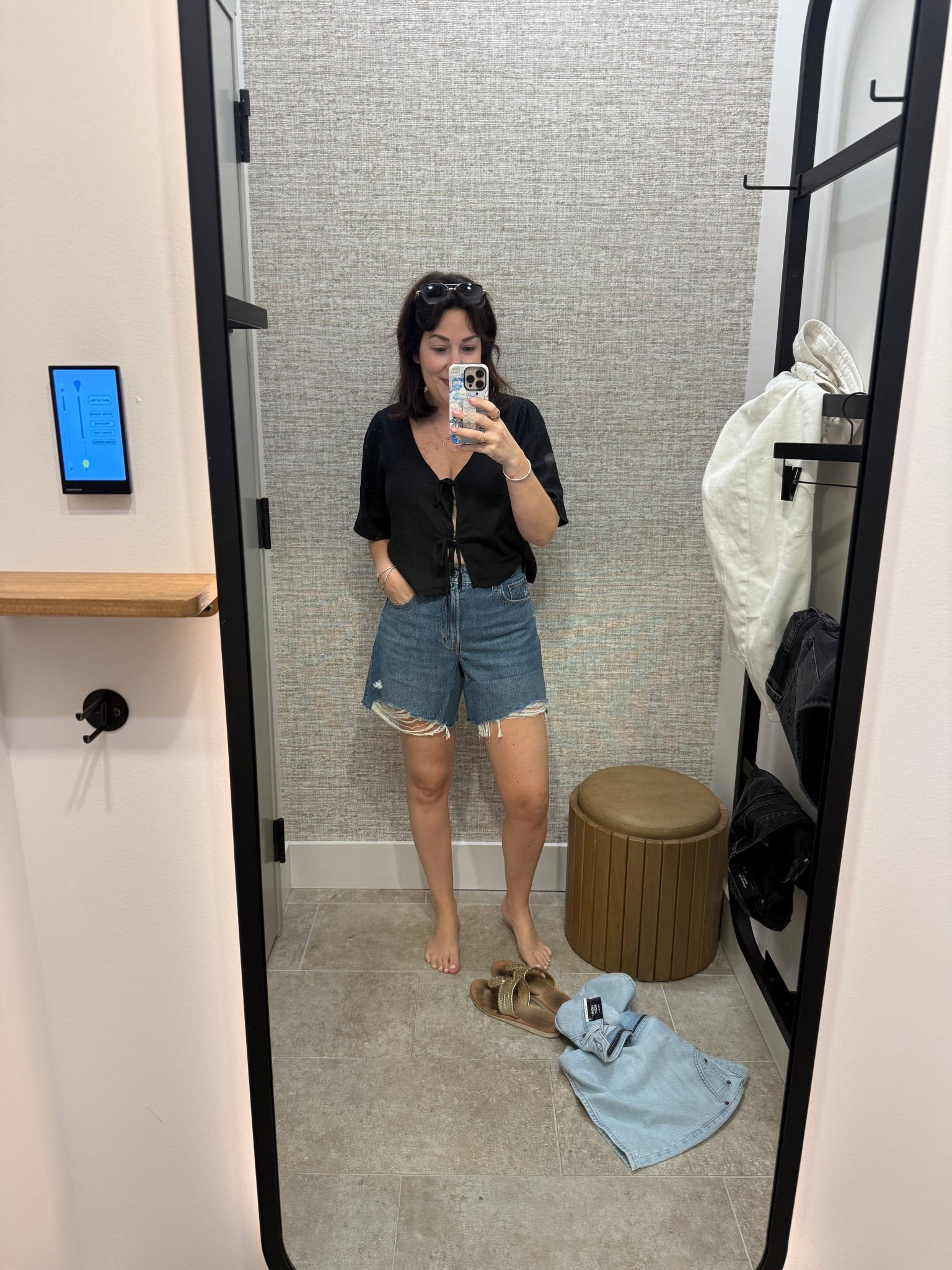 Obsessed with these shorts- perfect length for running around with the kids and still feed on trend! 

#LTKootd #LTKmomlife