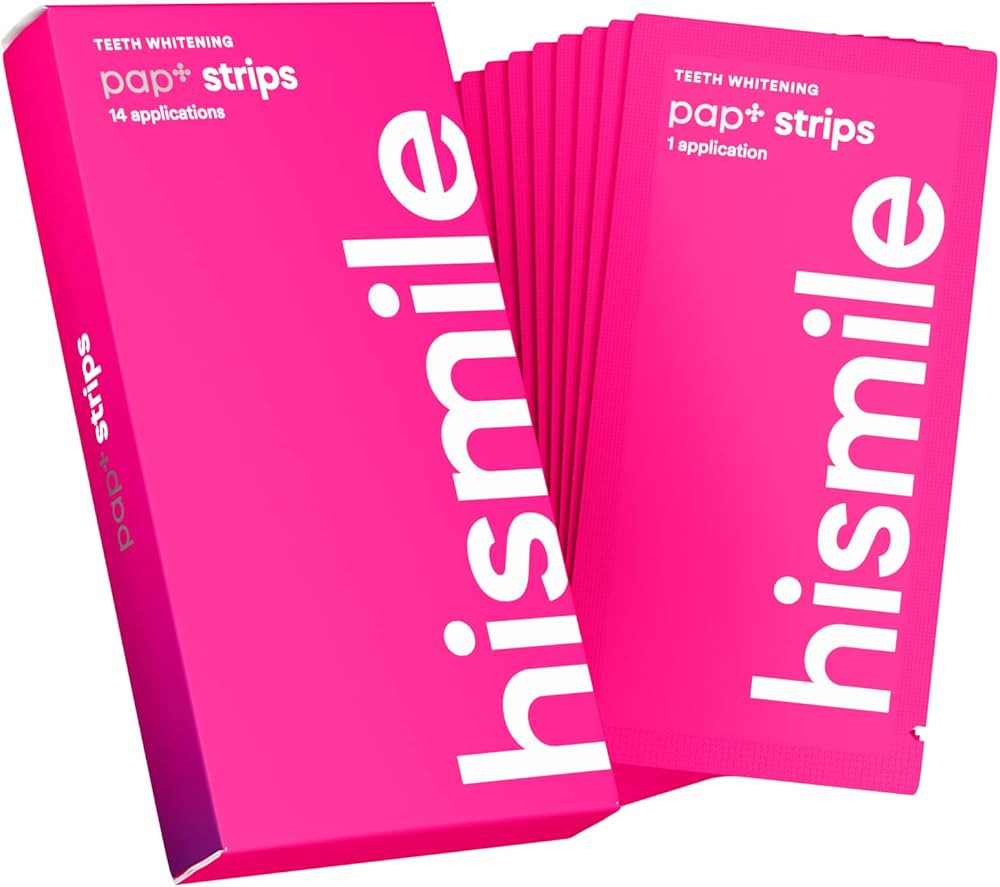 Hismile Teeth Whitening Strips for Sensitive Teeth, Peroxide Free, Dental White Strips Kit, 28 St... | Amazon (US)