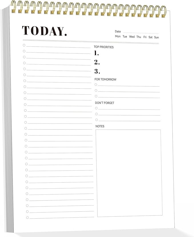 Forvencer To Do List Notepad with 52 Sheets (8.5 x11), To Do List Notebook for Work, Undated Dail... | Amazon (US)