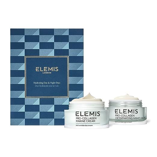 ELEMIS Hydrating Day & Night Duo | Pro-Collagen Day & Night Cream Holiday Skincare Gift Set Firms... | Amazon (US)