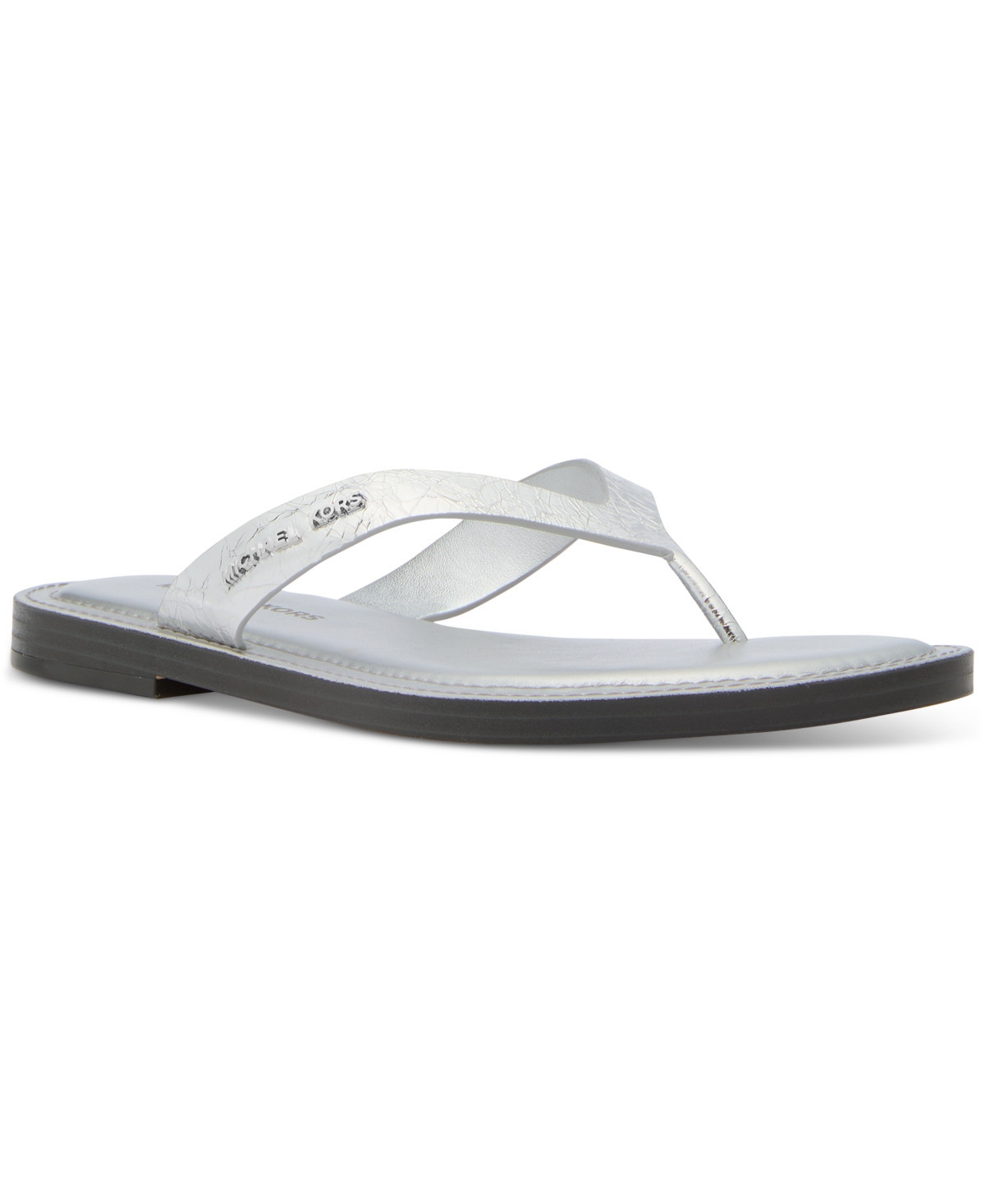 Michael Kors Women's Koko Flip Flop Sandals - Silver | Macy's