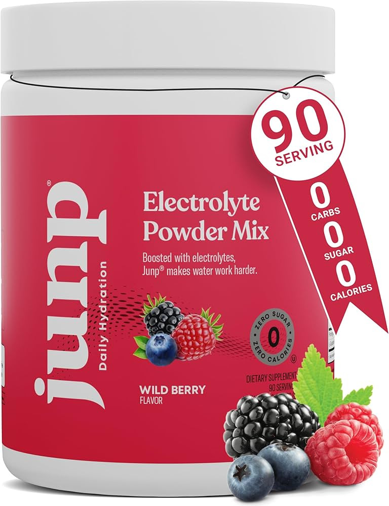 JUNP Electrolytes Powder No Sugar No Carbs, Wild Berry Fruit Flavor Keto Electrolyte Drink Mix - ... | Amazon (US)