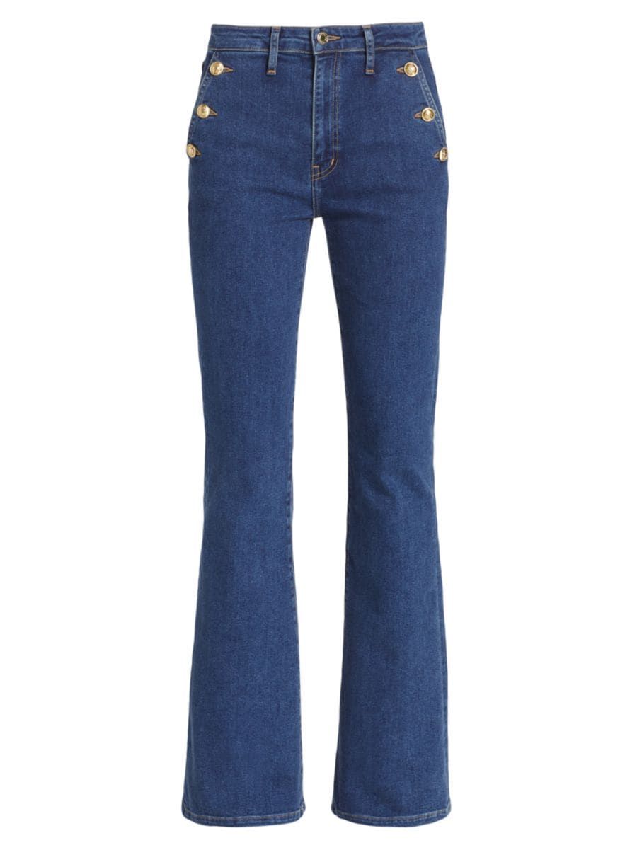 Goldie High-Rise Stretch Flare Sailor Jeans | Saks Fifth Avenue