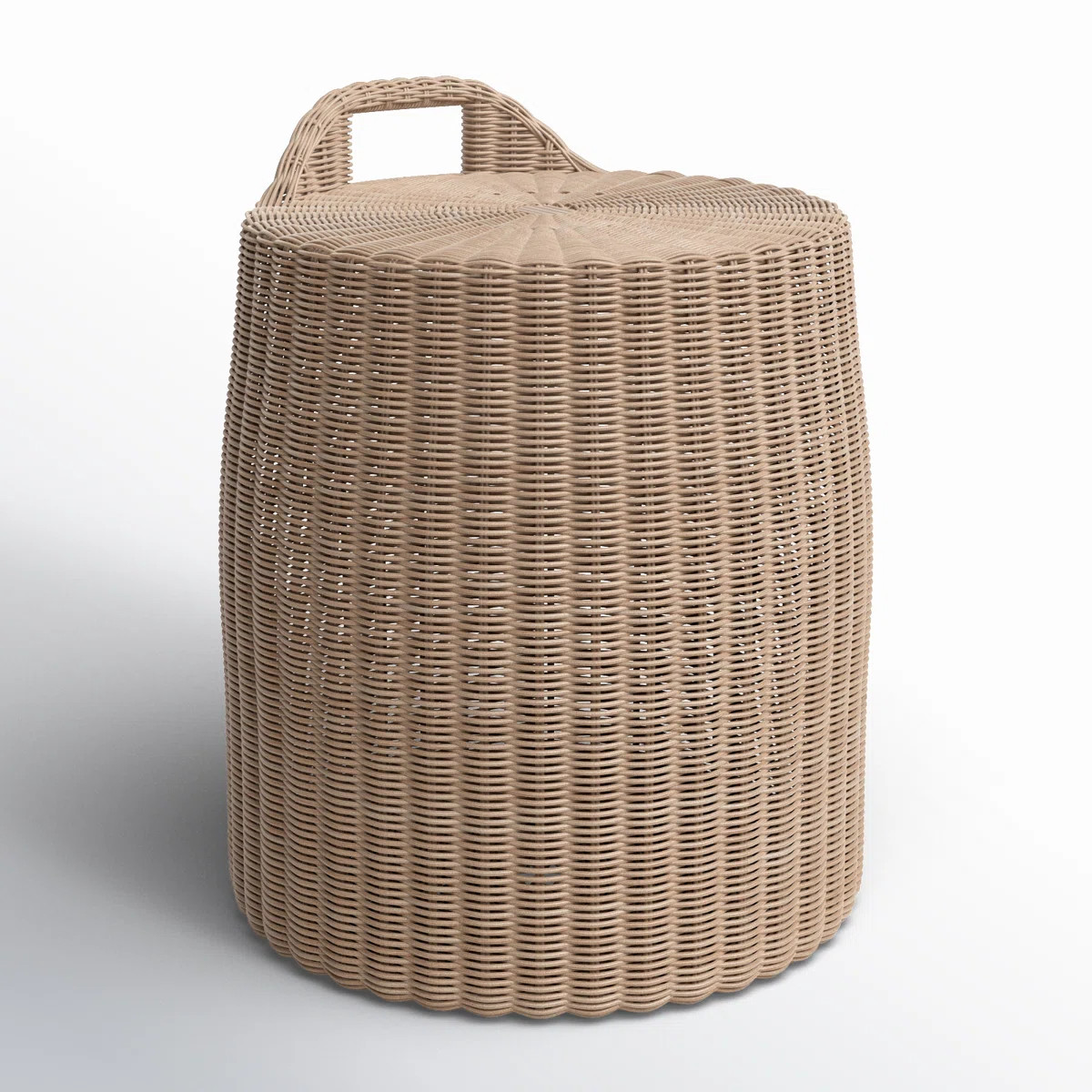 High-Density Polyethylene (HDPE) Wicker Outdoor Ottoman | Wayfair North America