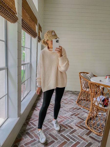Sweater is free people, spanx faux leather leggings, golden goose sneakers. This fall outfit is super cozy, and also super comfy! I love big sweaters!

#LTKSeasonal #LTKstyletip #LTKcurves