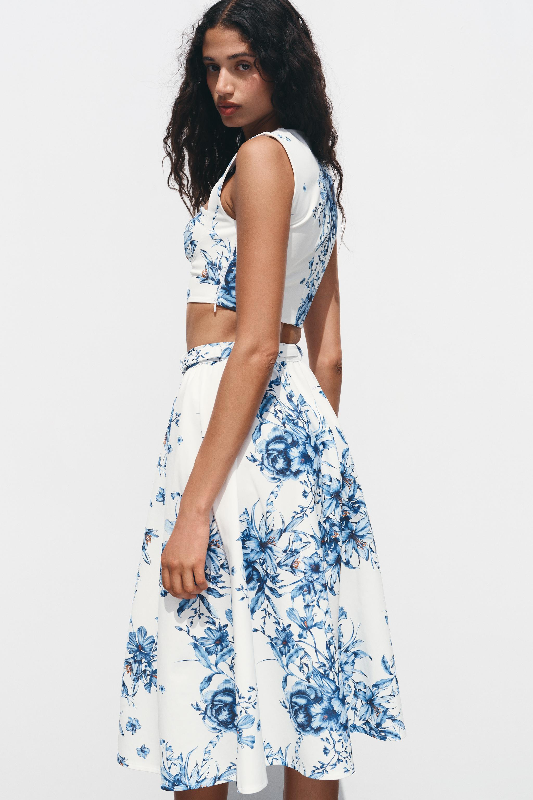 FLORAL PRINT MAXI SKIRT | Zara US