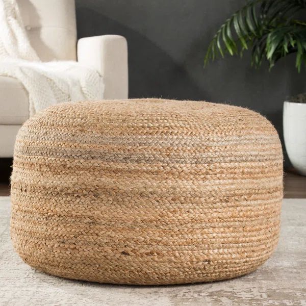 Shipka 29'' Wide Round Pouf Ottoman | Wayfair North America