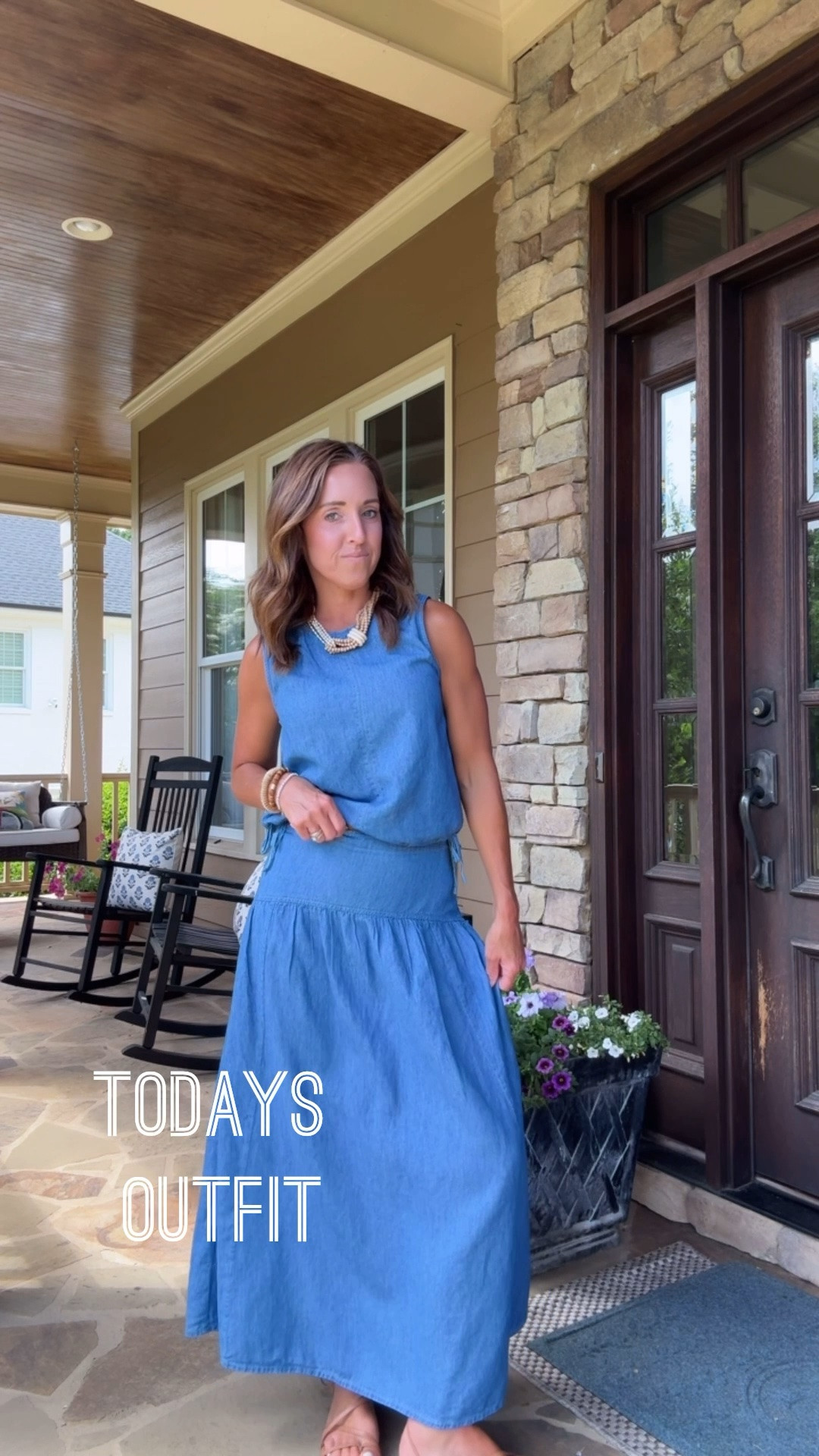 What I’m wearing. Outfit of the day. Matching skirt set. Madewell. 
Top XS. Skirt 24, down 1 size.

#LTKootd #LTKSeasonal #LTKSaleAlert