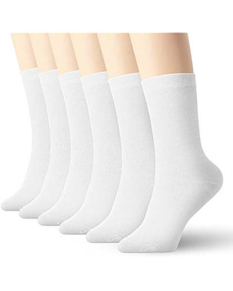 J-BOX Women Cotton Crew Socks - Breathable Thin Dress Socks for Business & Casual, Soft Comfort A... | Amazon (US)
