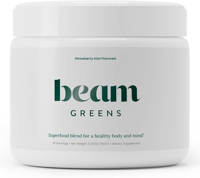 Beam Greens Strawberry Kiwi Flavor | Natural Ingredients | Alfalfa | Barley | Kale | Reishi | B6 ... | Amazon (US)