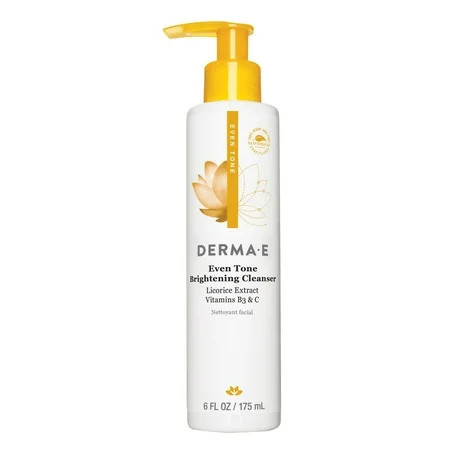 Derma E Evenly Radiant Vitamin C Facial Cleanser, Face Wash for All Skin Types, 6 Fl Oz | Walmart (US)