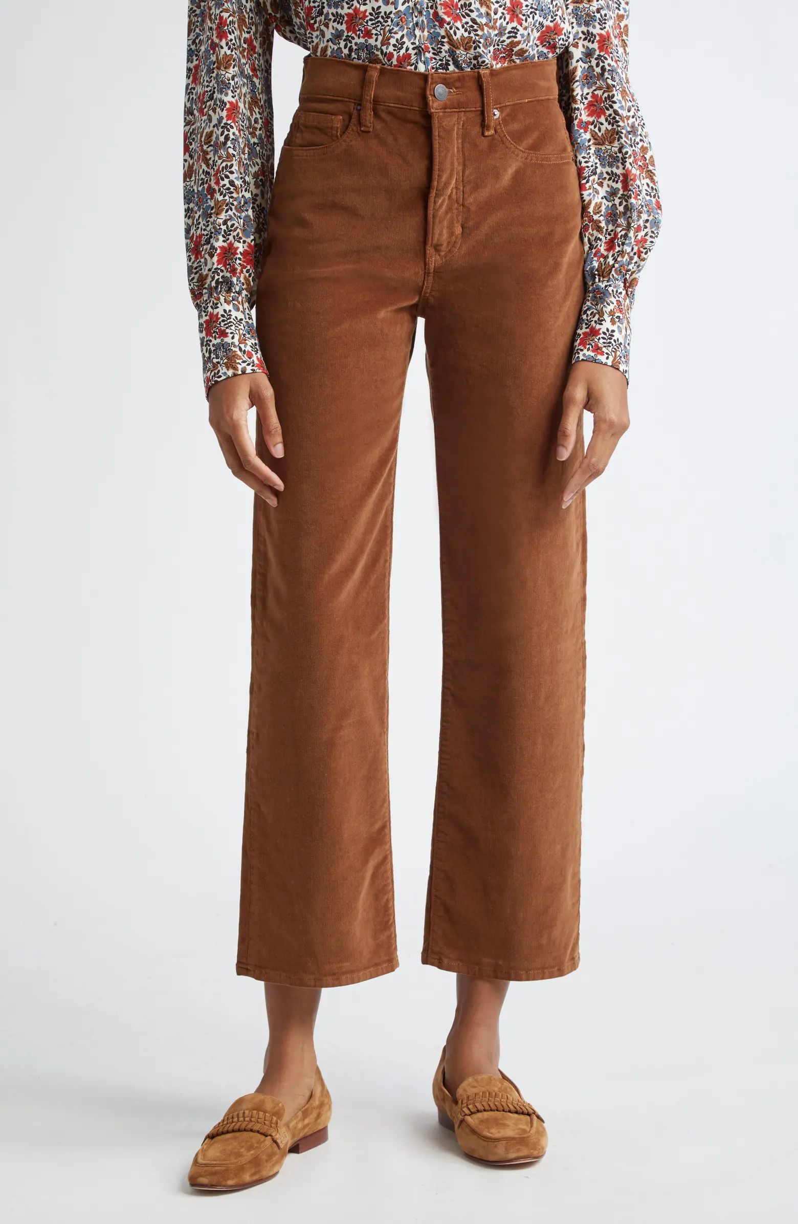 Veronica Beard Crosbie High Waist Wide Straight Leg Corduroy Pants | Nordstrom | Nordstrom