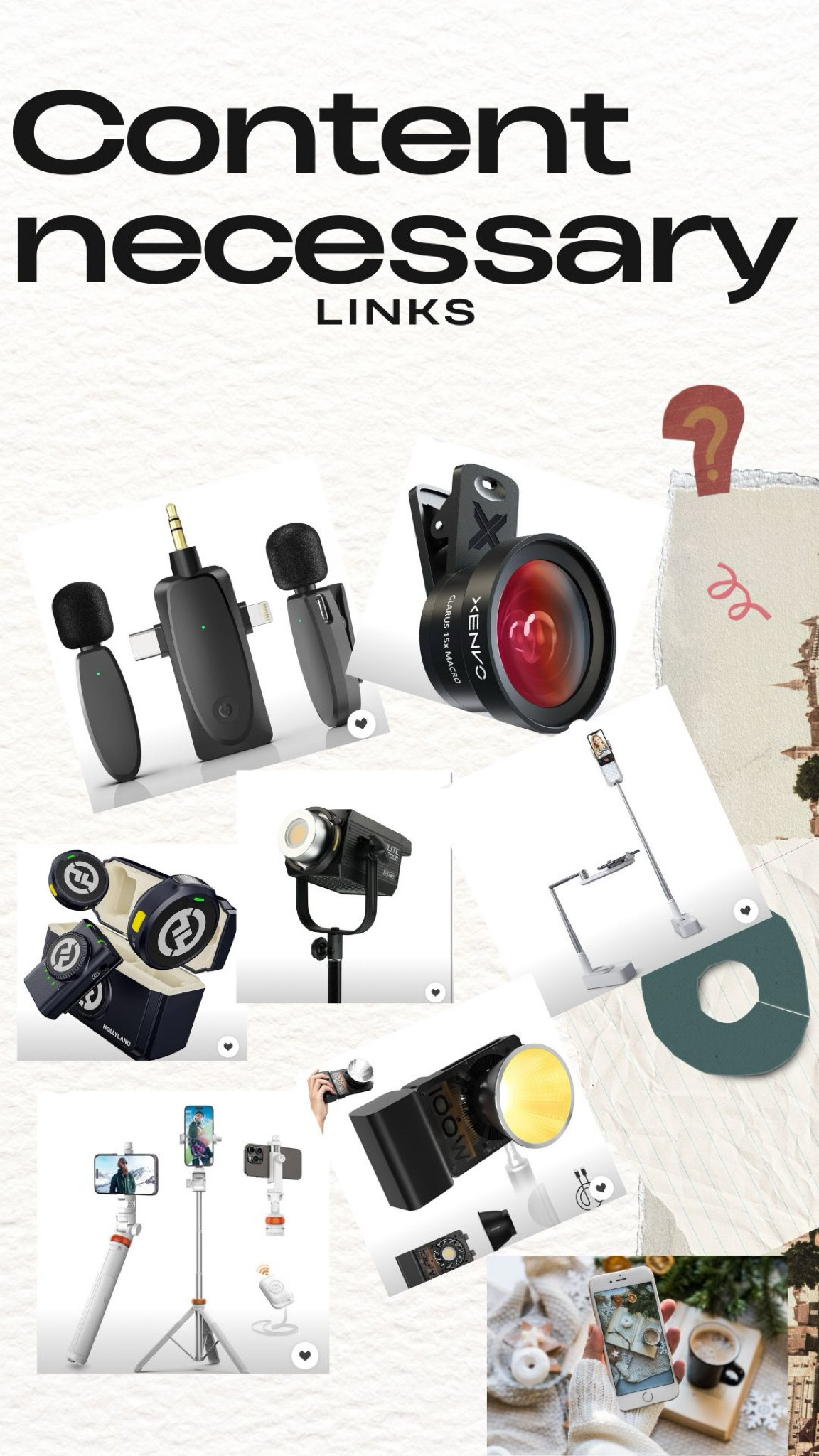 Mis esenciales para crear contenido #content #electronic