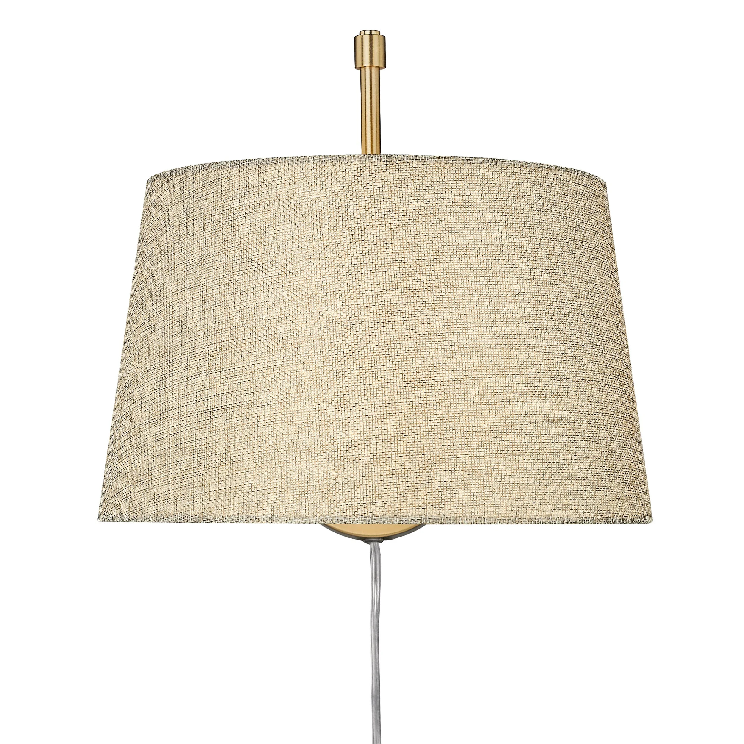 Wry Lighting Ryleigh 1-light Swing Arm in Brushed Champagne Brass and Natural Sisal shade - Walma... | Walmart (US)