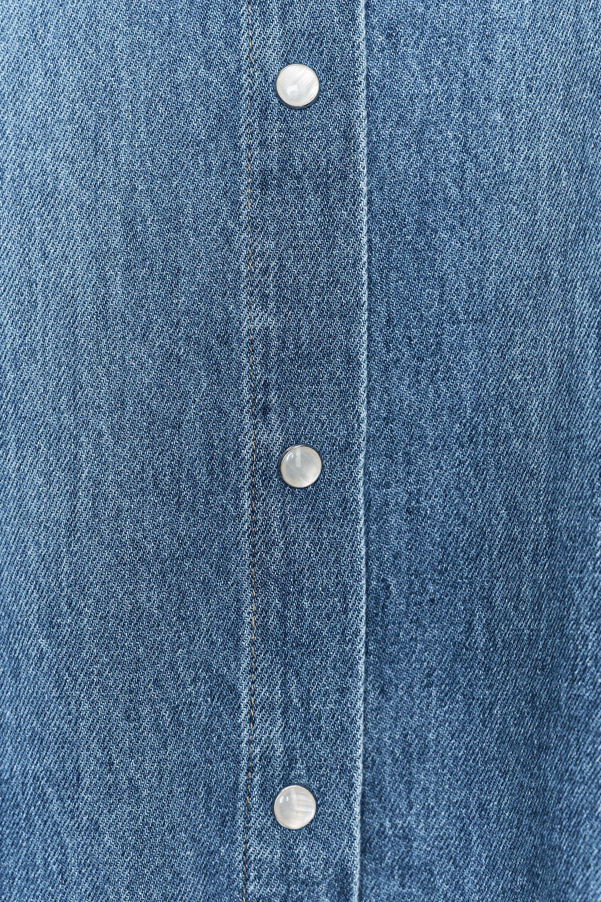 ZW COLLECTION DENIM TIE SHIRT | Zara US