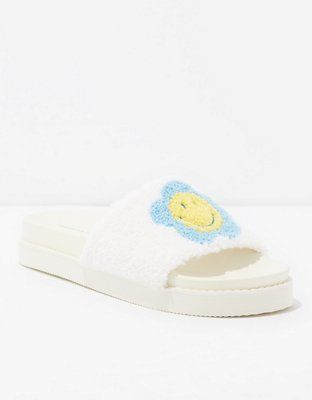 AE Smiley® Terry Slide Sandal | American Eagle Outfitters (US & CA)