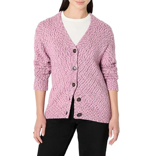 Amazon Essentials Women's Oversized-Fit Multi-Color Heavyweight Button-Up Cardigan, Fuchsia Marl, XX-Large | Amazon (US)