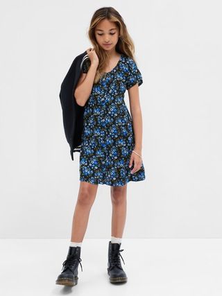 Kids Button-Front Floral Dress | Gap (US)