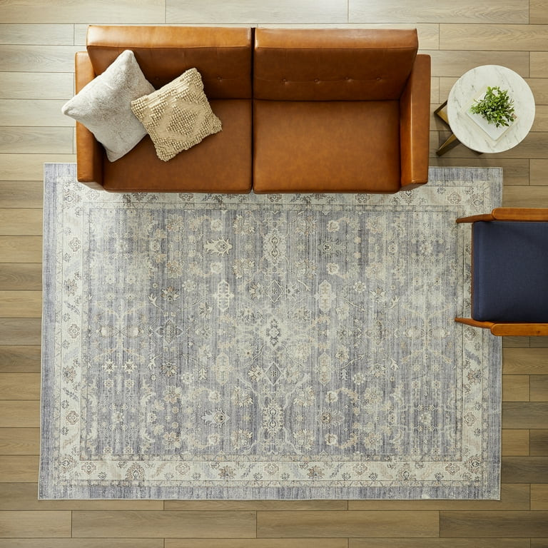 Better Homes & Gardens Washable Persian Area Rug, Blue, 5'x7' | Walmart (US)