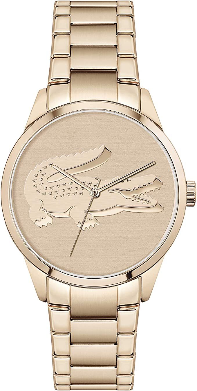Lacoste Women's Quartz Watch with Stainless Steel Strap, Ionic Plated Carnation Gold Steel, 18 (M... | Amazon (US)