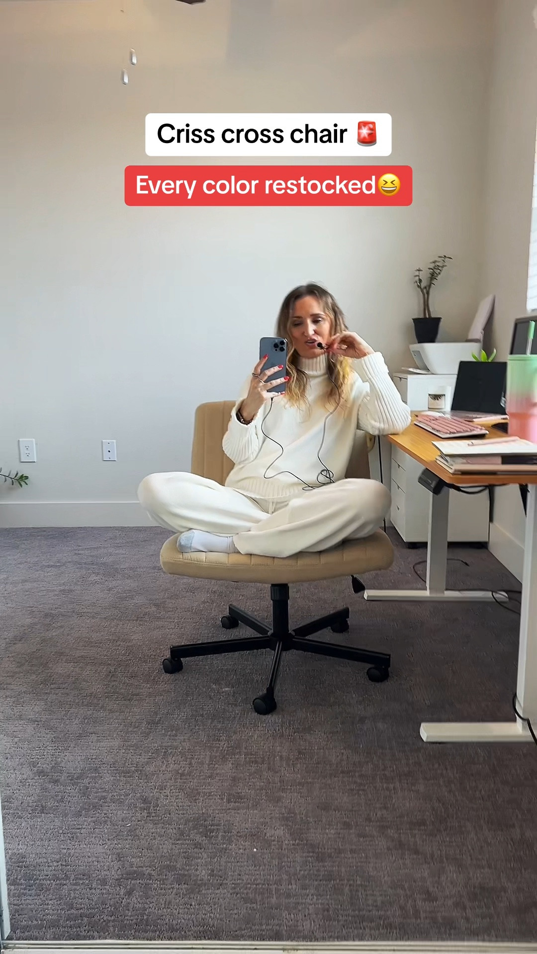 The crisscross chair is worth the hype! So comfy!

Work from home / wfh / desk chair / viral chair / cross cross chair 

#LTKhome