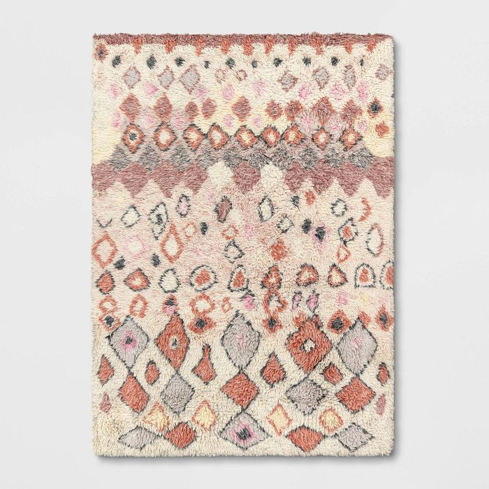 Alexandra Diamond Moroccan Hand Tufted Shag Area Rug - Opalhouse™ | Target