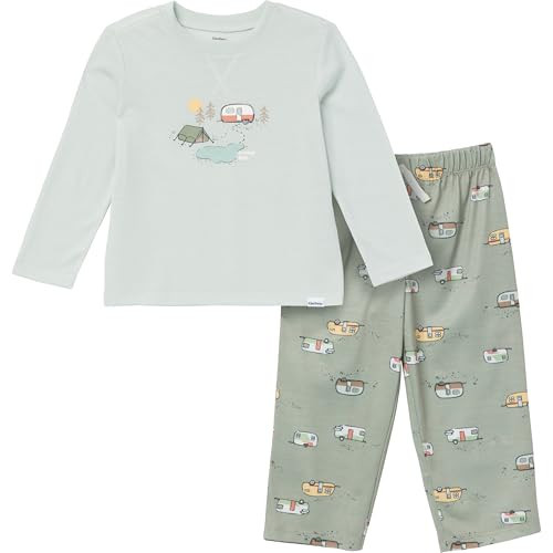 Gerber Toddler Boys' 2-Piece Pajama Set (Loose-Fitting Long-Sleeve Top + Bottom), Camp, 2T | Amazon (US)