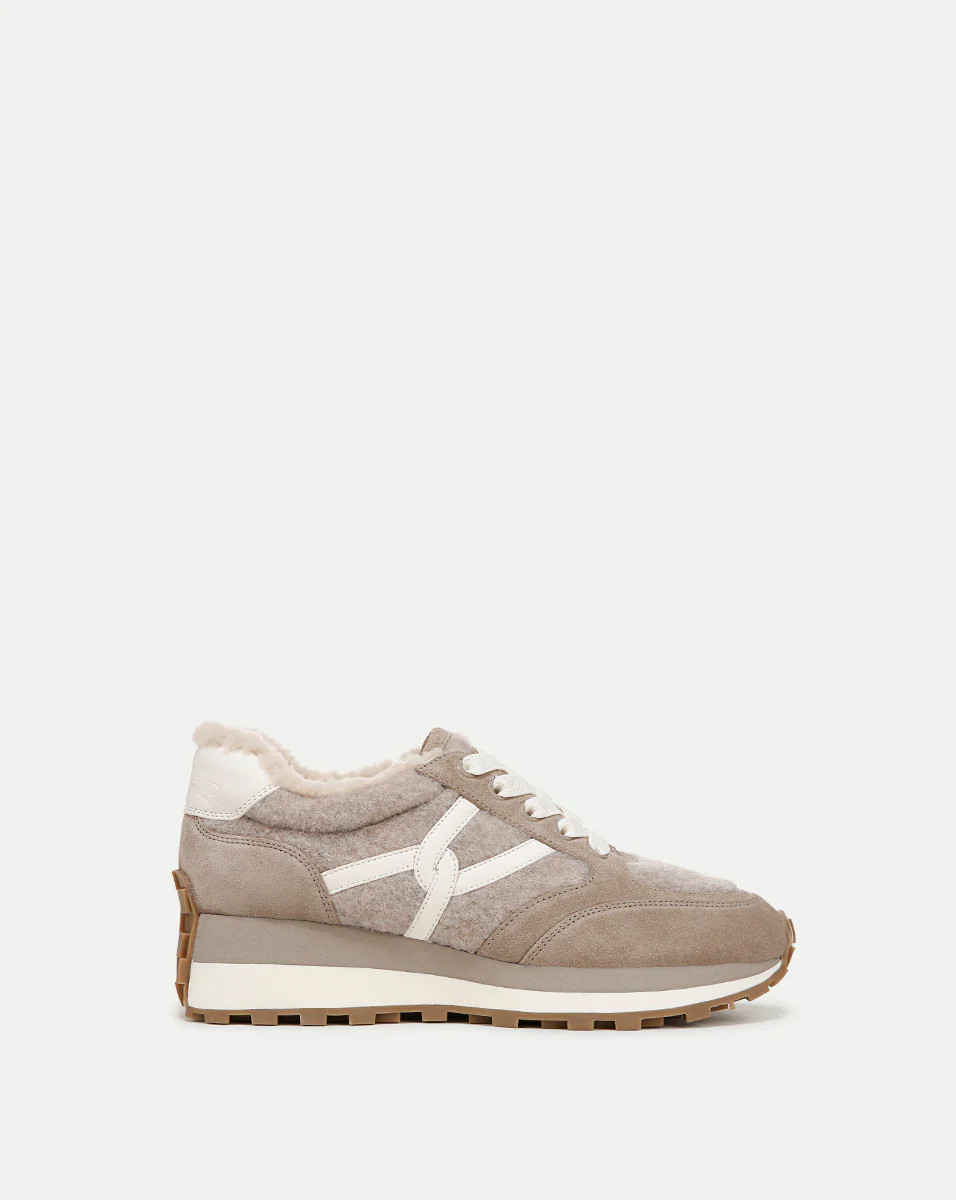 Veronica Beard Valentina Shearling Sneaker Grey | Veronica Beard