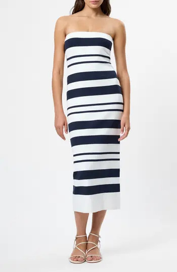 Maxime Stripe Strapless Midi Dress | Nordstrom