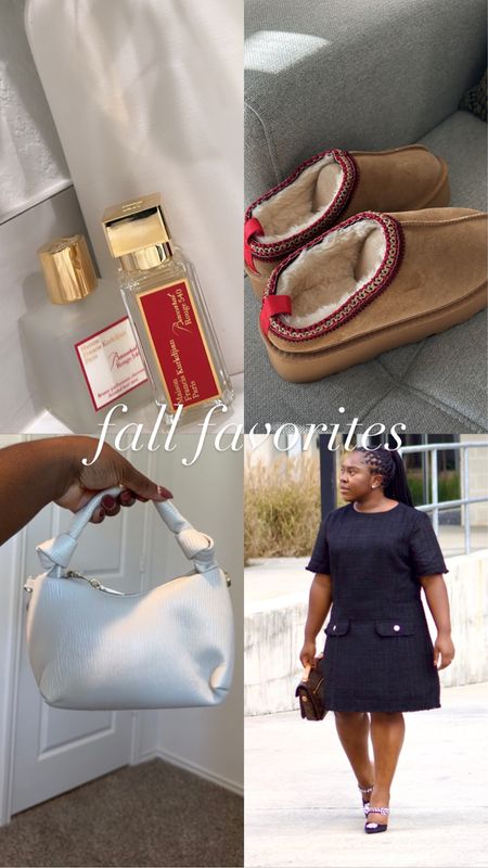 My fall favorites round up 
- fragrance Bacarat rouge 540 
- Amazon Ugg dupes
- Mango purse 
- H&M tweed dress 

#LTKbeauty #LTKstyletip #LTKshoecrush