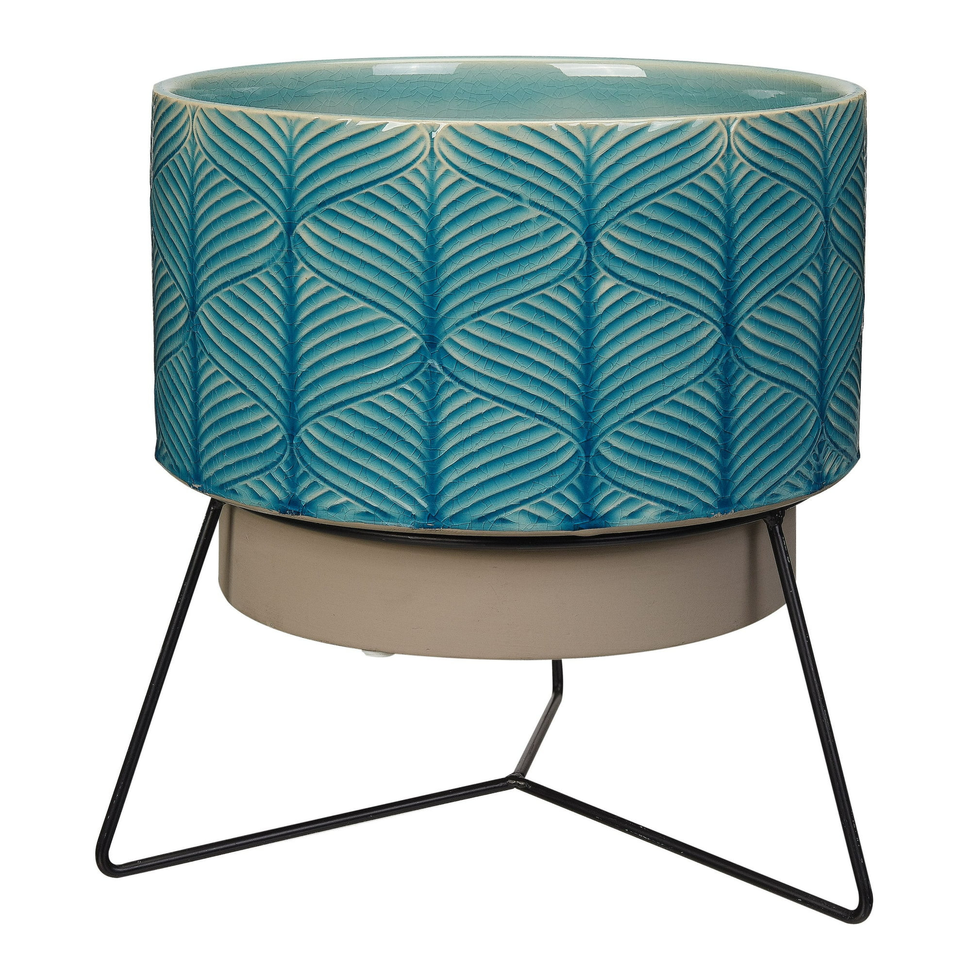 Better Homes & Gardens Marina Ceramic Pot with Stand | Walmart (US)
