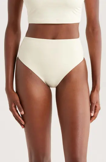 BONDI BORN Poppy High Waist Bikini Bottoms in Porcelain at Nordstrom Rack, Size X-Large | Nordstrom Rack