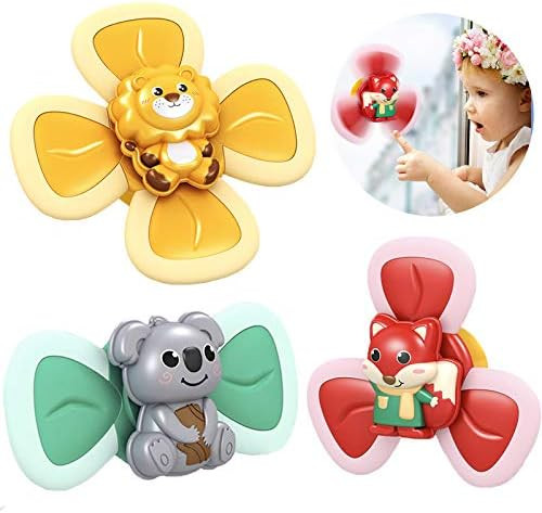 NiTsai 3Pcs Suction Cup Spinning Top Toy, Spin Sucker Spinning Top Spinner Toy, Bath Toys, Safe I... | Amazon (US)