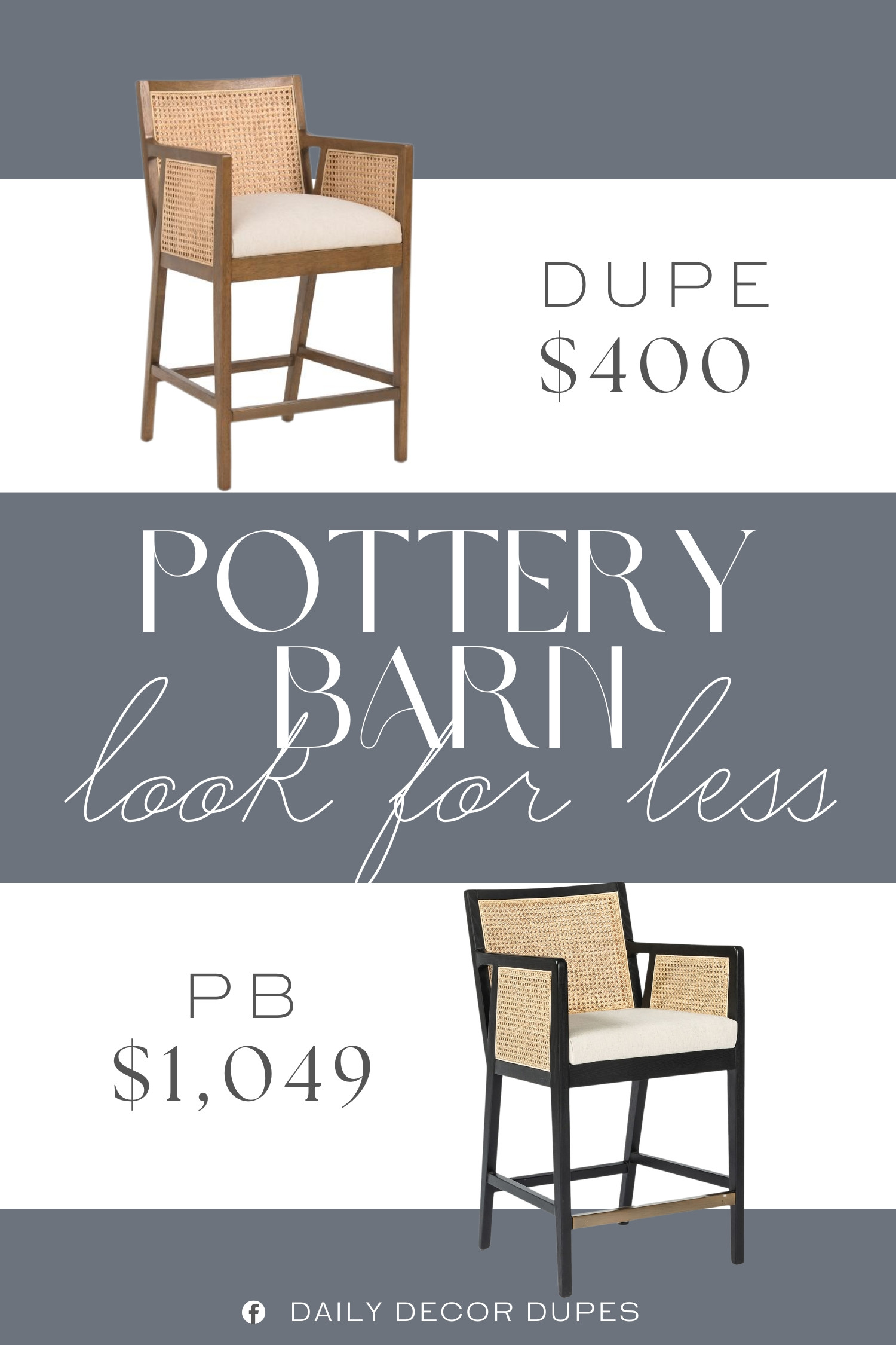 Inspired by Pottery Barn Cane Stool. Coastal Counter Stool. Cane Back Bar Stool. Woven Counter Height Stool. Kitchen Island Stool. Natural Wood Counter Stool. Farmhouse Kitchen Seating. Rustic Modern Bar Stool. Textured Wood Stool. Neutral Kitchen Decor. 

Home more affordable option find copy cat similar look for less budget friendly affordable cheap cheaper beautiful pretty. Clearance sale coupon code discount code promo code luxury lookalike look a like Inspo inspiration inspired by idea ideas Love like these? I share multiple every day in my FB group.
#potterybarninspired #canestool #countertstool #wickerstool #kitchenisland #furniturefinds #kitcheninspo #kitchenstyling #woodandcane  

 #LTKHome