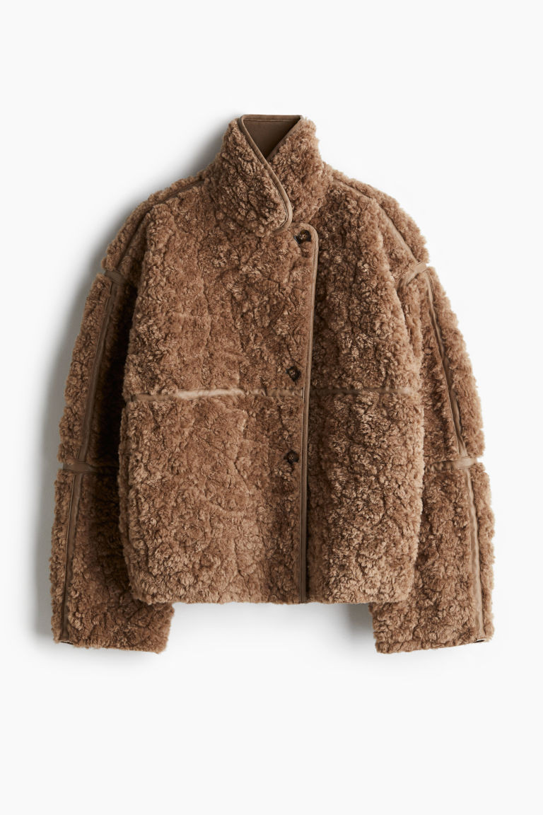 H & M - Teddy Fleece Jacket - Beige | H&M (US + CA)