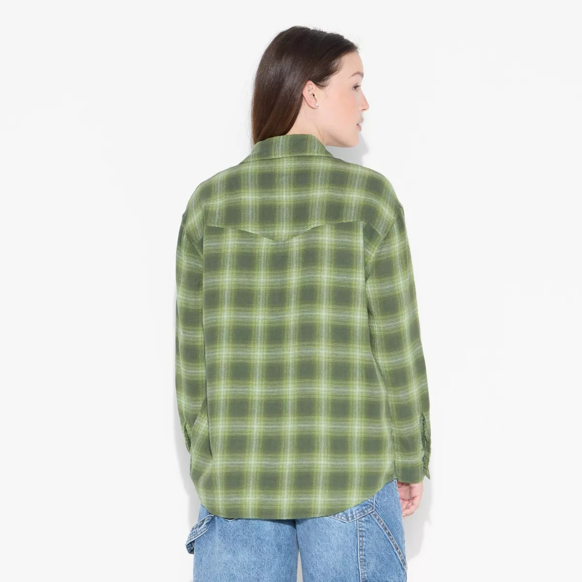 Women's Oversized Long Sleeve Collared Flannel Shirt - Wild Fable™ | Target