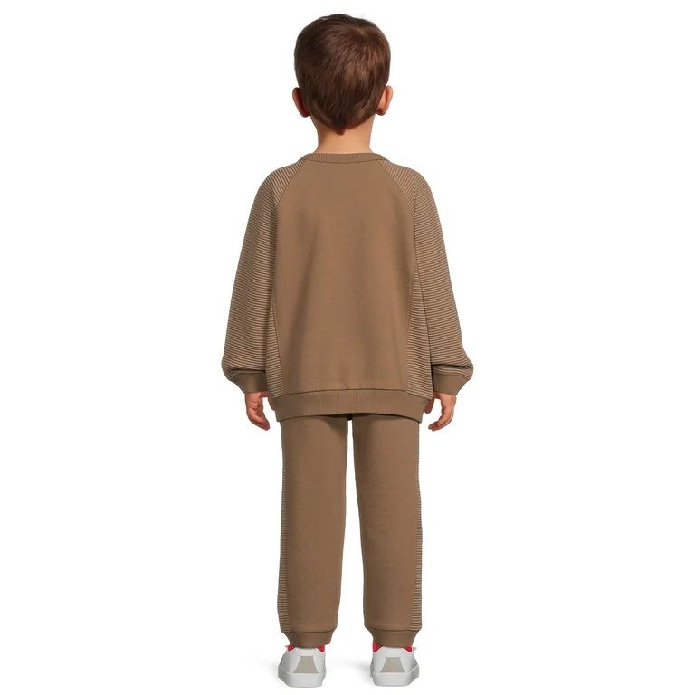 easy peasy Baby and Toddler Boy Sweatshirt and Jogger Pants Outfit Set, 2-Piece, Sizes 12M-5T | Walmart (US)