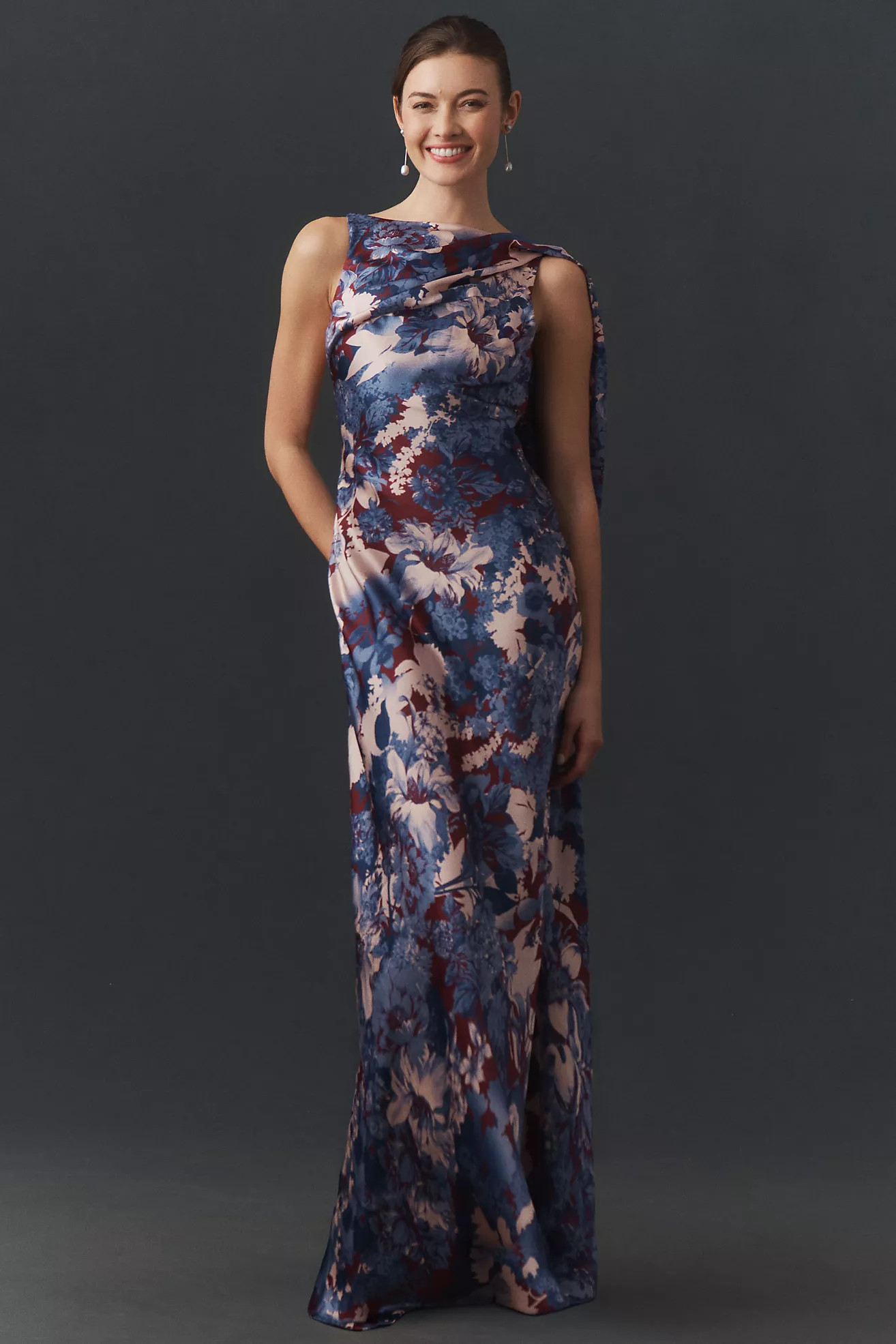 BHLDN Caped Open-Back Maxi Dress | Anthropologie (US)