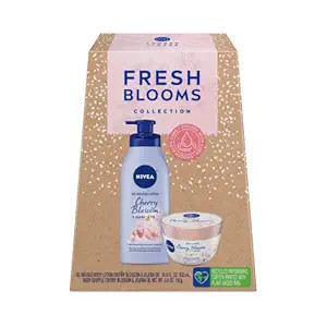 NIVEA Fresh Bloom Gift Box, NIVEA Lotion and NIVEA Body Souffle, Cherry Blossom and Jojoba Oil, 2... | Amazon (US)