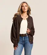 Lace Trim Cardigan Sweater | Buckle