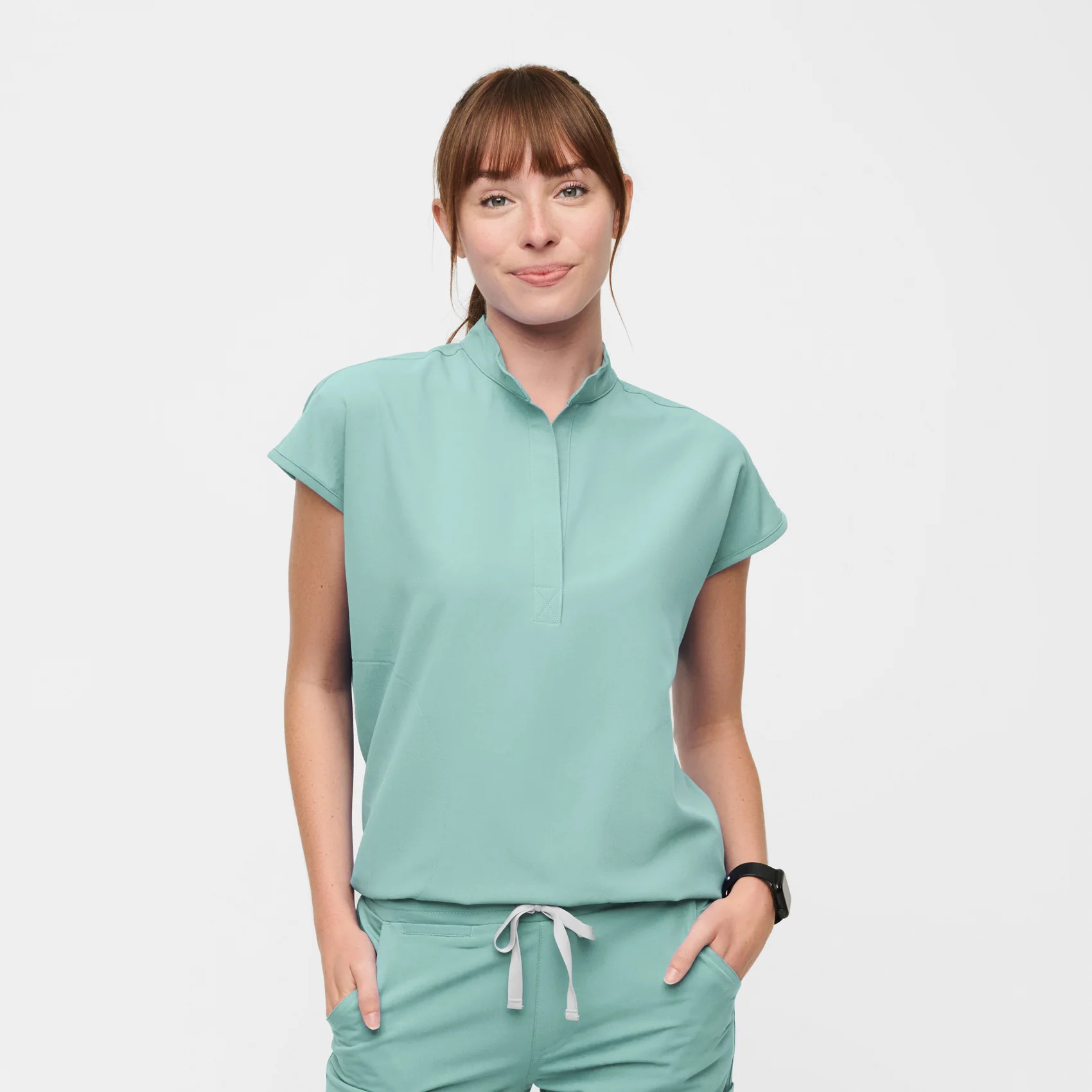 Women's Rafaela Oversized Scrub Top - Seaglass · FIGS | FIGS
