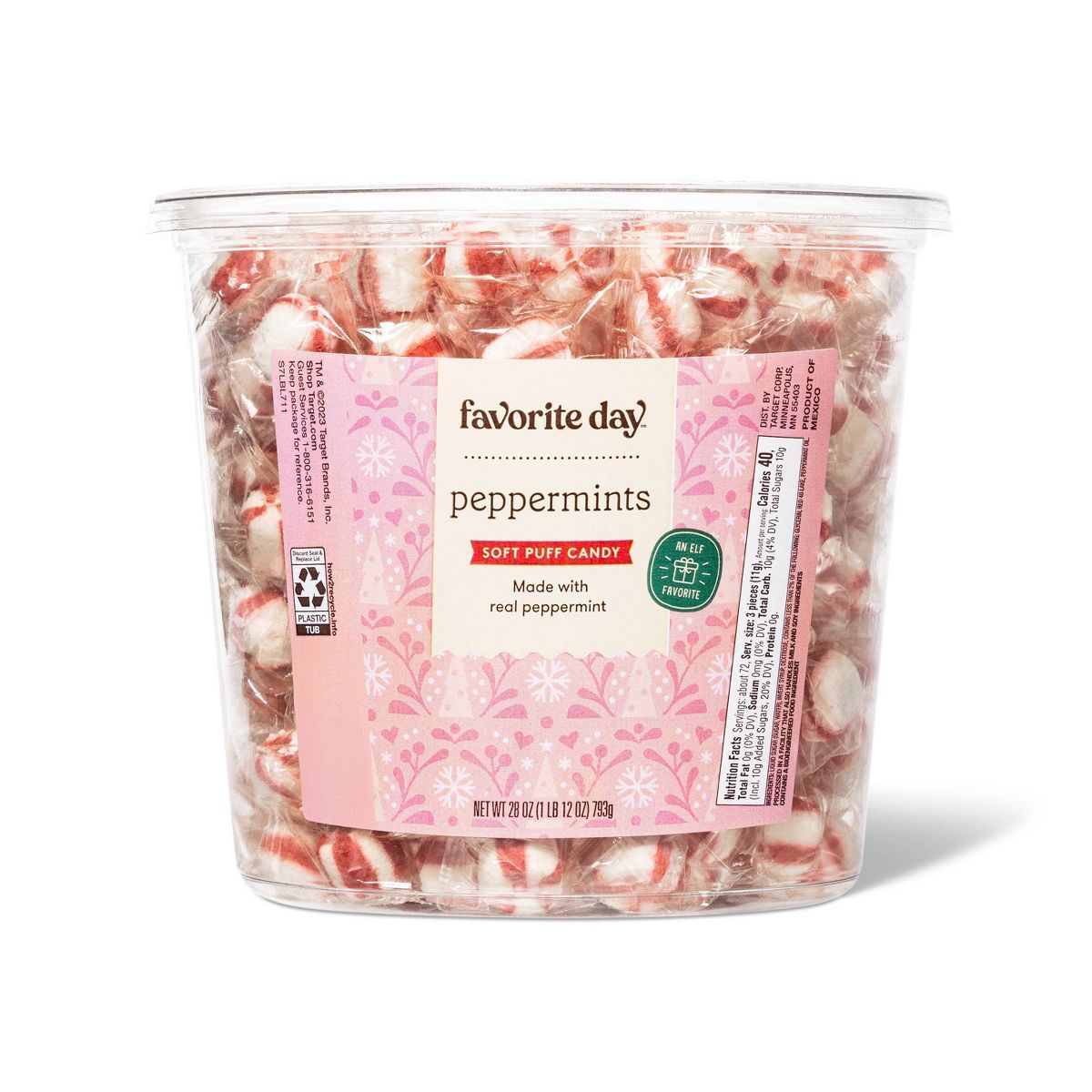 Holiday Soft Peppermint Puff Candy - 28oz - Favorite Day™ | Target