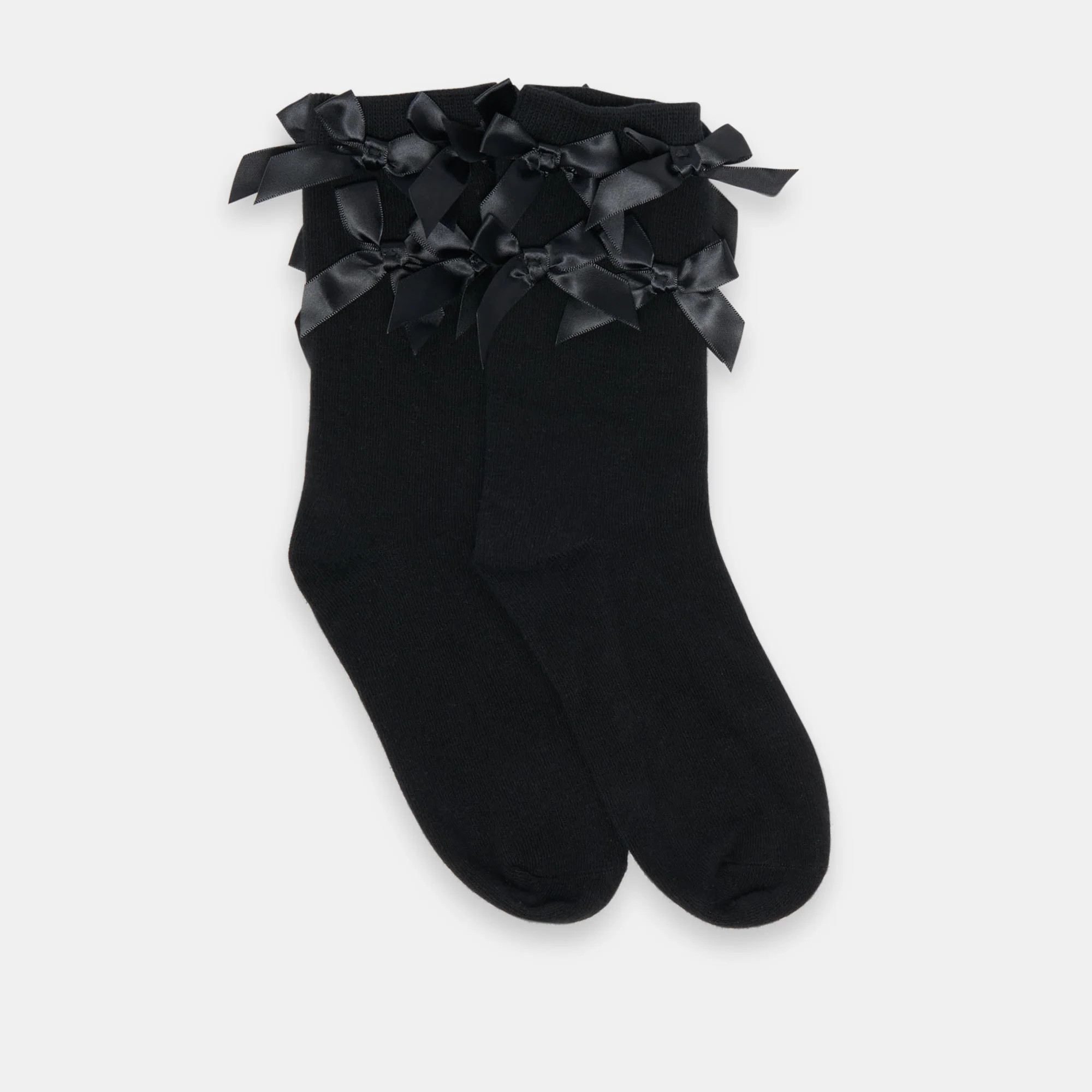 Multi Bow Crew Socks Black | DolceVita.com