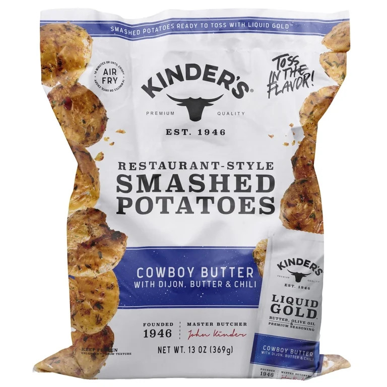 Kinder's Cowboy Butter Frozen Smashed Potatoes, 13 oz Bag | Walmart (US)